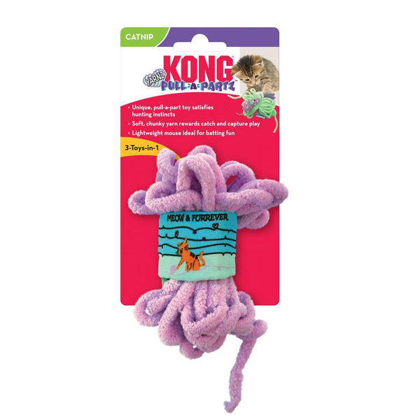 KONG Pull-A-Partz Yarnz Cat Toy, Assorted