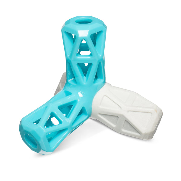 Messy Mutts "Totally Pooched, Squeak N' Stuff" Jouet En Caoutchouc Pour Chien, Gris & Bleu