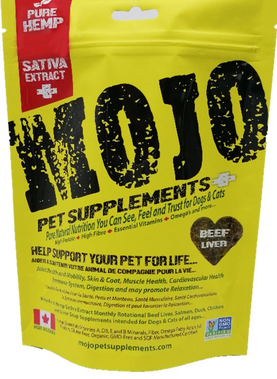Mojo Pet Supplements H Sativa Extract Nutraceutical Beef Liver Dog Supplement