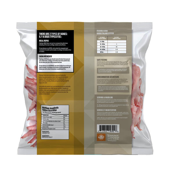 Big Country Raw Chicken Feet Frozen Dog & Cat Treats