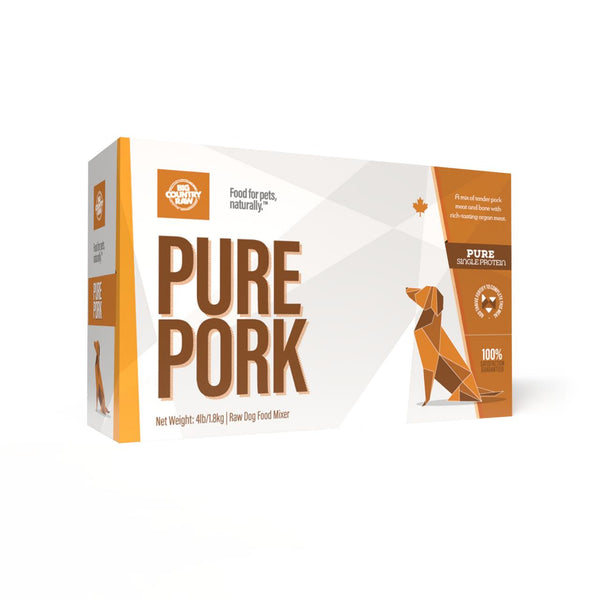 Big Country Raw Pure Pork Frozen Dog Food Carton