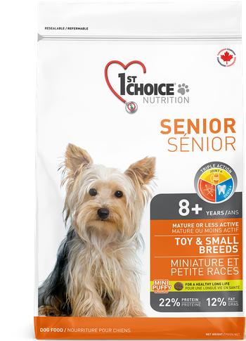1st Choice Nutrition Mature-Less Active Chicken Toy & Small Breed Senior Dry Dog Food