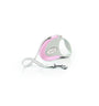 Flexi Nouvelle Laisse Style Ruban Pour Chien, Rose/Gris