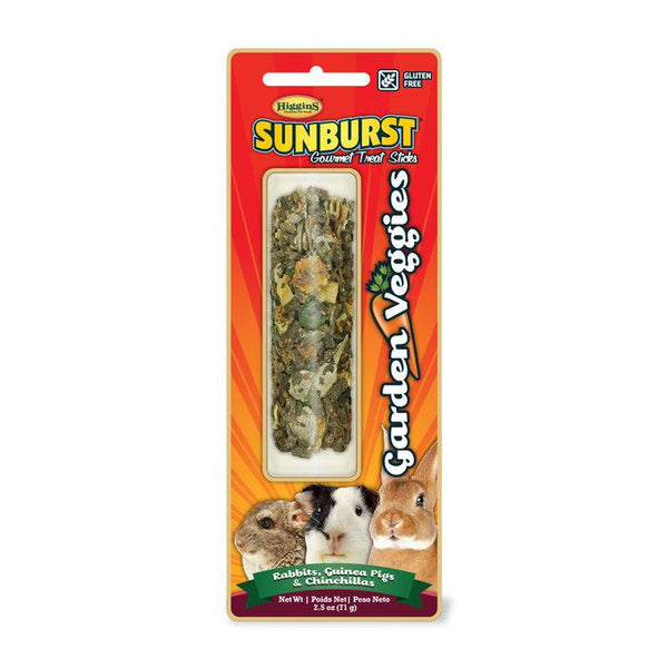 Higgins Sunburst Bâtonnets de légumes de jardin Friandises pour lapins, cochons d'Inde et chinchillas