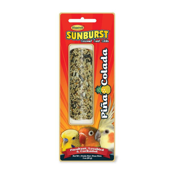 Higgins Sunburst Pina Colada Sticks Parakeet, Lovebird & Cockatiel Bird Treats
