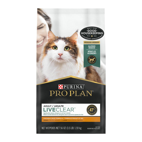 Purina Pro Plan LiveClear Allergen Reducing Chicken & Rice Adult Dry Cat Food