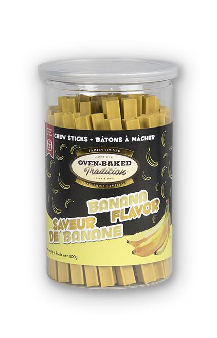 Oven-Baked Tradition Banana Chew Sticks Dog Treats, 500-gram