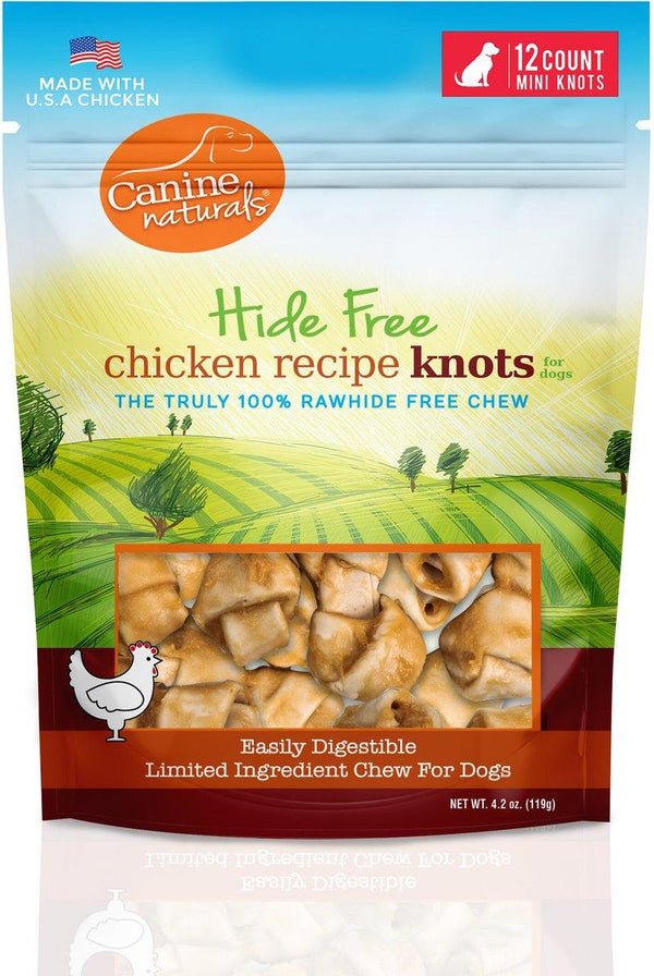 Canine Naturals Hide Free Chicken Mini Knots Dog Treats