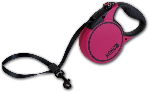 KONG Terrain Laisse Rétractable pour Chien, Fuchsia