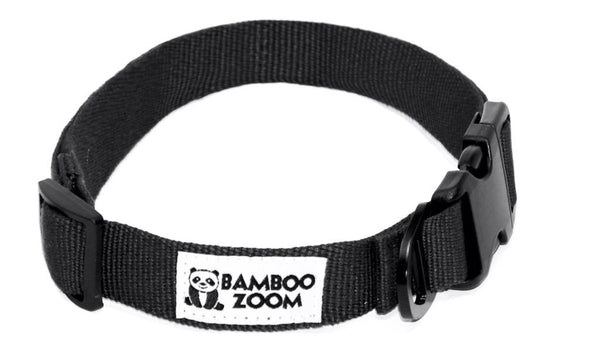 Bamboo Zoom Dog Collar, Black