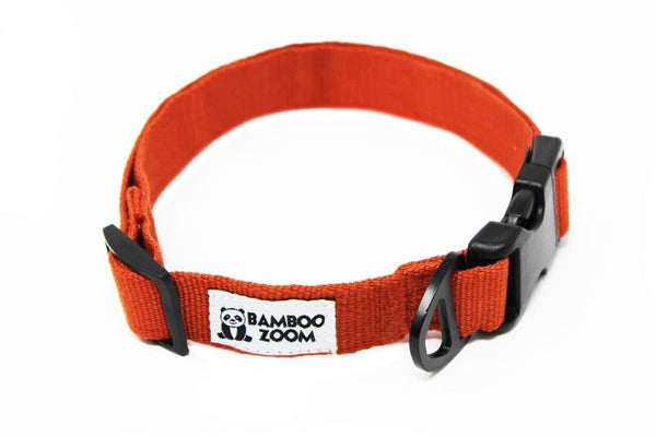 Bamboo Zoom Dog Collar, Terracotta