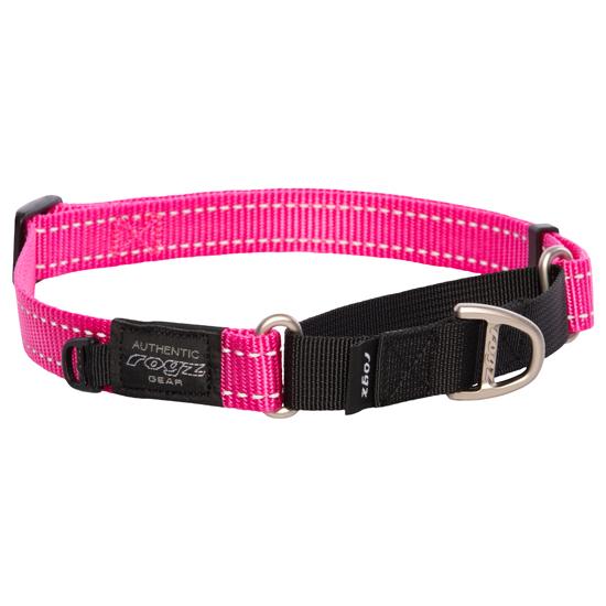 Rogz Snake Web Control Collier pour chien, rose