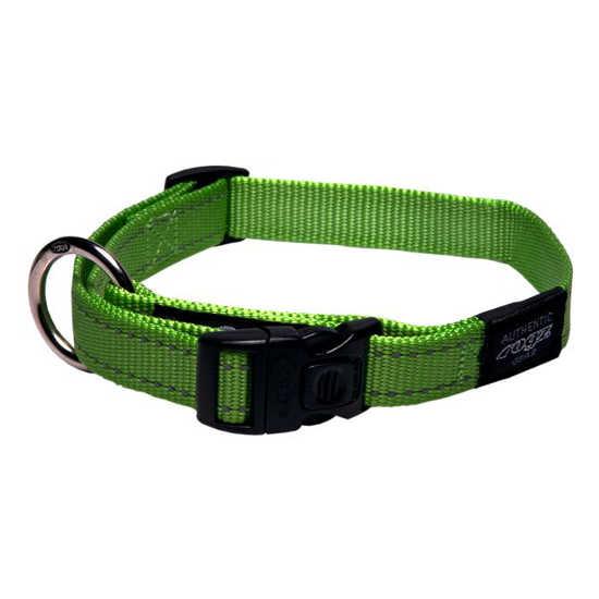 Rogz Classic Dog Collar, Lime, Medium