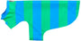 RC Pets Delta Dog Rain Slicker, Cyan Stripe