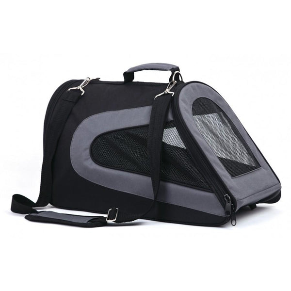 TUFF Airline Pet Carrier, Black, 19 x 10.5 x 10.5-in