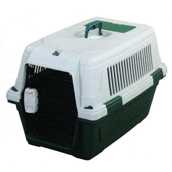 TUFF Deluxe Carrier with Seatbelt Holder for Pets, Green, 25 x 16 x 16-in