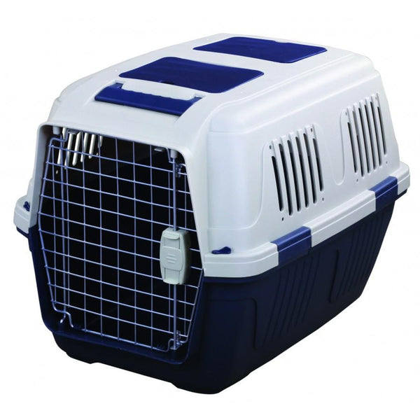 TUFF Deluxe Carrier with Extendable Handle for Pets, Blue, 28 x 21 x 21-in