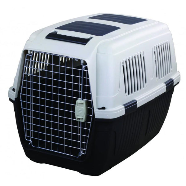 TUFF Deluxe Carrier with Extendable Handle for Pets, Grey, 32 x 23 x 24-in