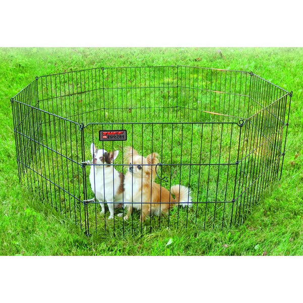 TUFF 8-Panel Exercise Dog Pen, Black