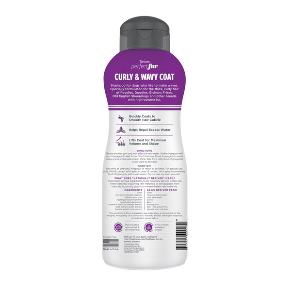 Tropiclean PerfectFur Curly & Wavy Coat Dog Shampoo