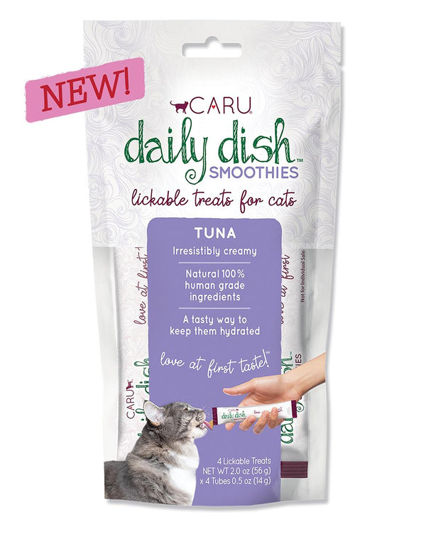 Caru Daily Dish Smoothies Friandises pour chats léchables au thon