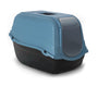 Bergamo Romeo Eco Dome Cat Litter Box, Laguna Blue, 57 x 39 x 41-cm