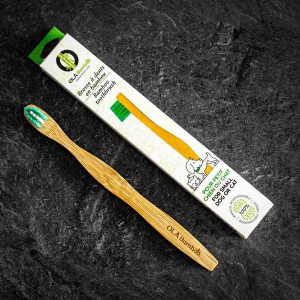 OLA Bamboo Toothbrush for Small Dogs or Cats