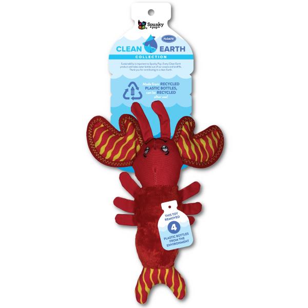 Spunky Pup Jouet en peluche Clean Earth Homard pour chien