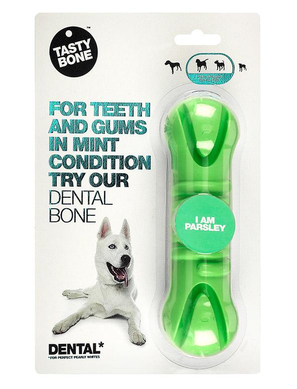Tasty Bone Jouet dentaire en forme d'os Persil pour chiens