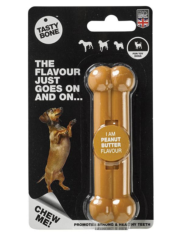 Tasty Bone Jouet en nylon pour chien au beurre d'arachide