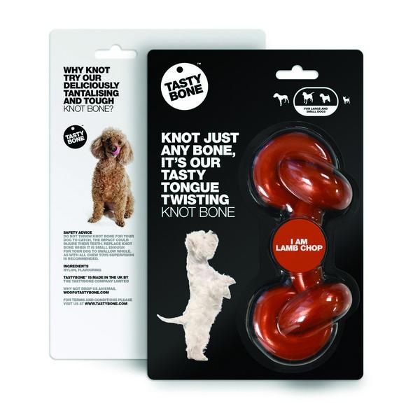 Tasty Bone Jouet Nylon Os noué Agneau pour chiens