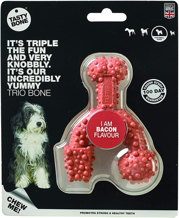 Tasty Bone Nylon Trio Bone Bacon Jouet pour chien
