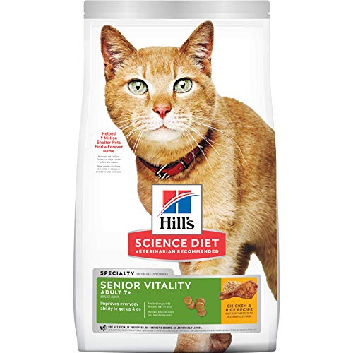 Hill's Science Diet Senior 7+ Nourriture sèche senior vitalité pour chat, poulet et riz