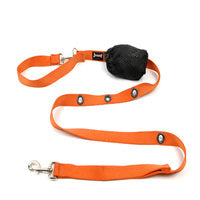 Smoochy Poochy Nylon Hands-Free Dog Leash, Orange