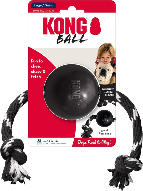 KONG Extreme Ball with Rope Dog Toy