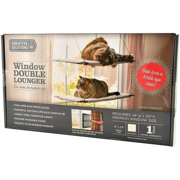 K&H Creative Solutions Douillet de fenêtre double pour chats