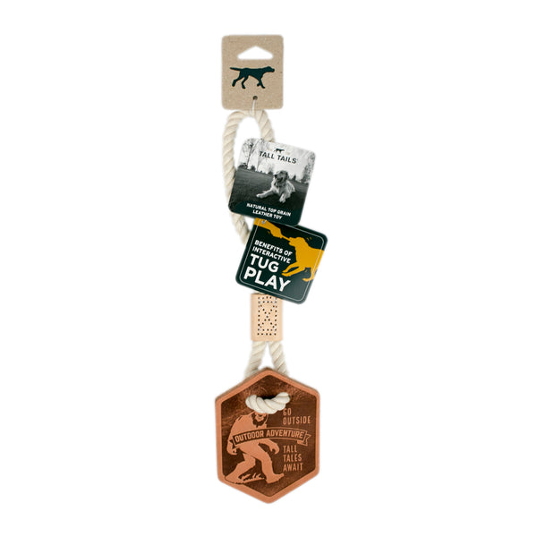 Tall Tails Natural Leather Big Jr. Tug Dog Toy, 13-in