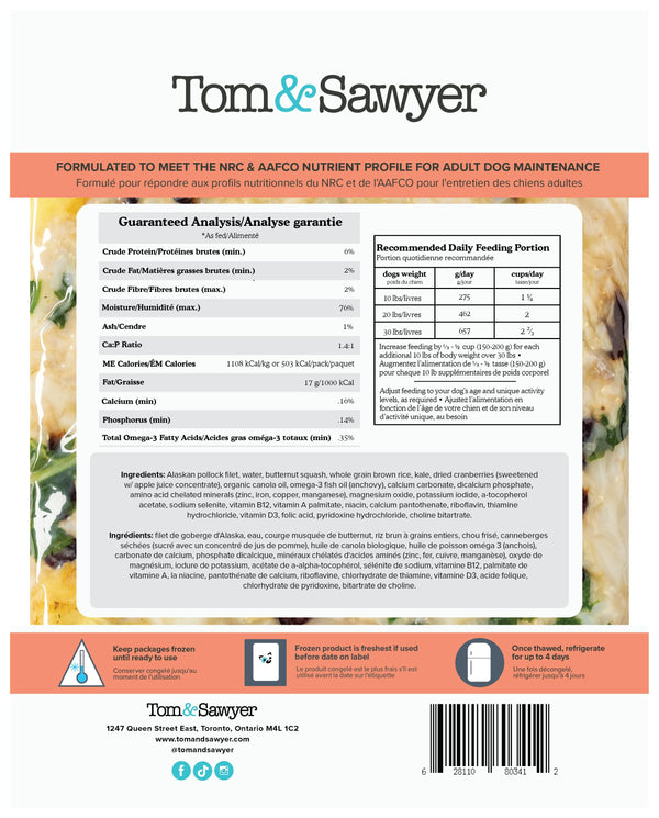 Tom&Sawyer Fisherman's Best Friend Frozen Dog Food