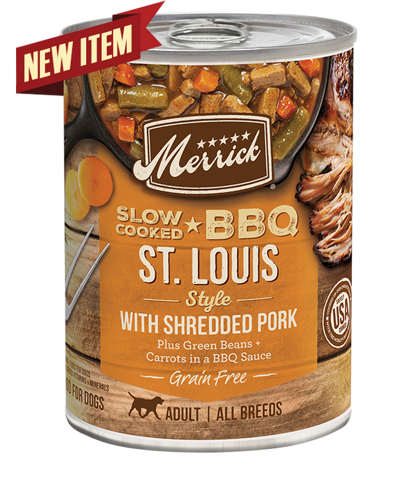 Merrick Grain Free Slow-Cooked BBQ St Louis Style with Shredded Pork Wet Dog Food