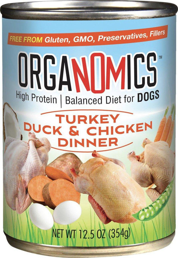 Organomics Turkey, Duck & Chicken Dinner Pate Wet Dog Food Can