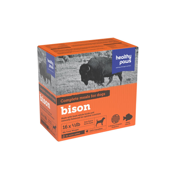 Healthy Paws Complete Dinner Bison Raw Frozen Dog Food