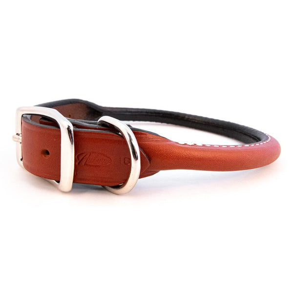 Auburn Leathercrafters Rolled Dog Collar, Tan