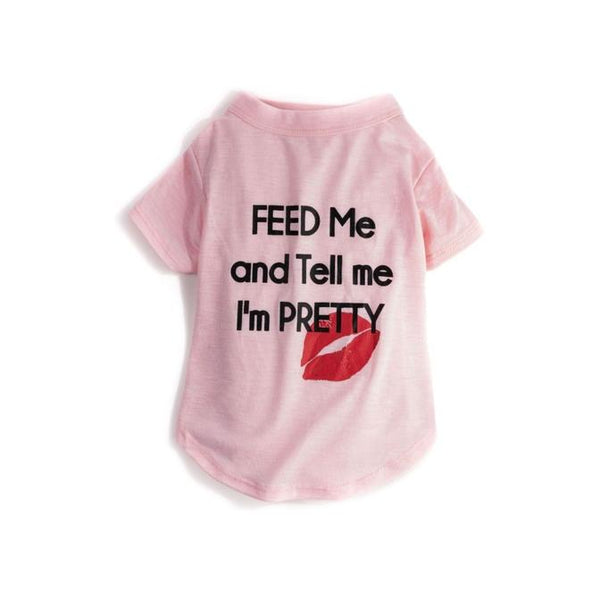 fabdog "Feed Me And Tell Me I'm Pretty" T-Shirt For Dogs