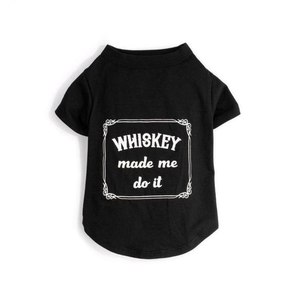fabdog "Whiskey Made Me Do It" T-Shirt For Dogs