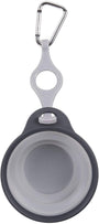 Dexas Collapsible Travel Pet Cup with Bottle Holder, Light Gray
