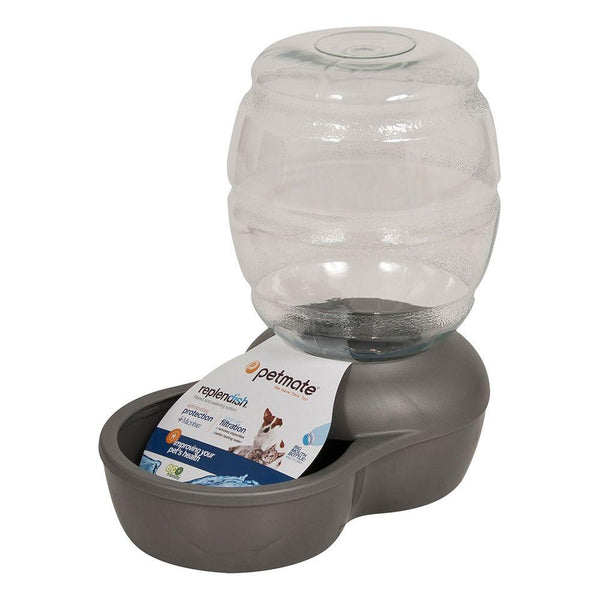 Abreuvoir Petmate Pearl Replenish avec Microban, gris argent nacré