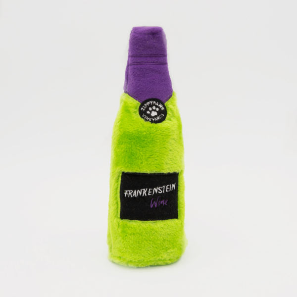 ZippyPaws Halloween Happy Hour Crusherz Frankenstein Wine Dog Toy