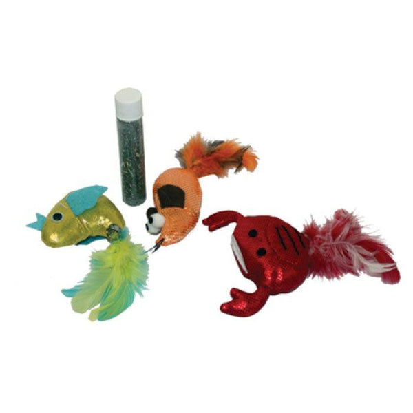 Multipet Jouet pour chat à herbe à chat rechargeable, personnages variables