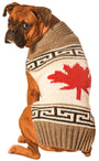 Chilly Dog Canadian Maple Leaf Dog Sweater, Grey