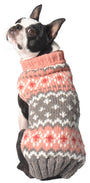 Chilly Dog Peach Fairisle Dog Sweater